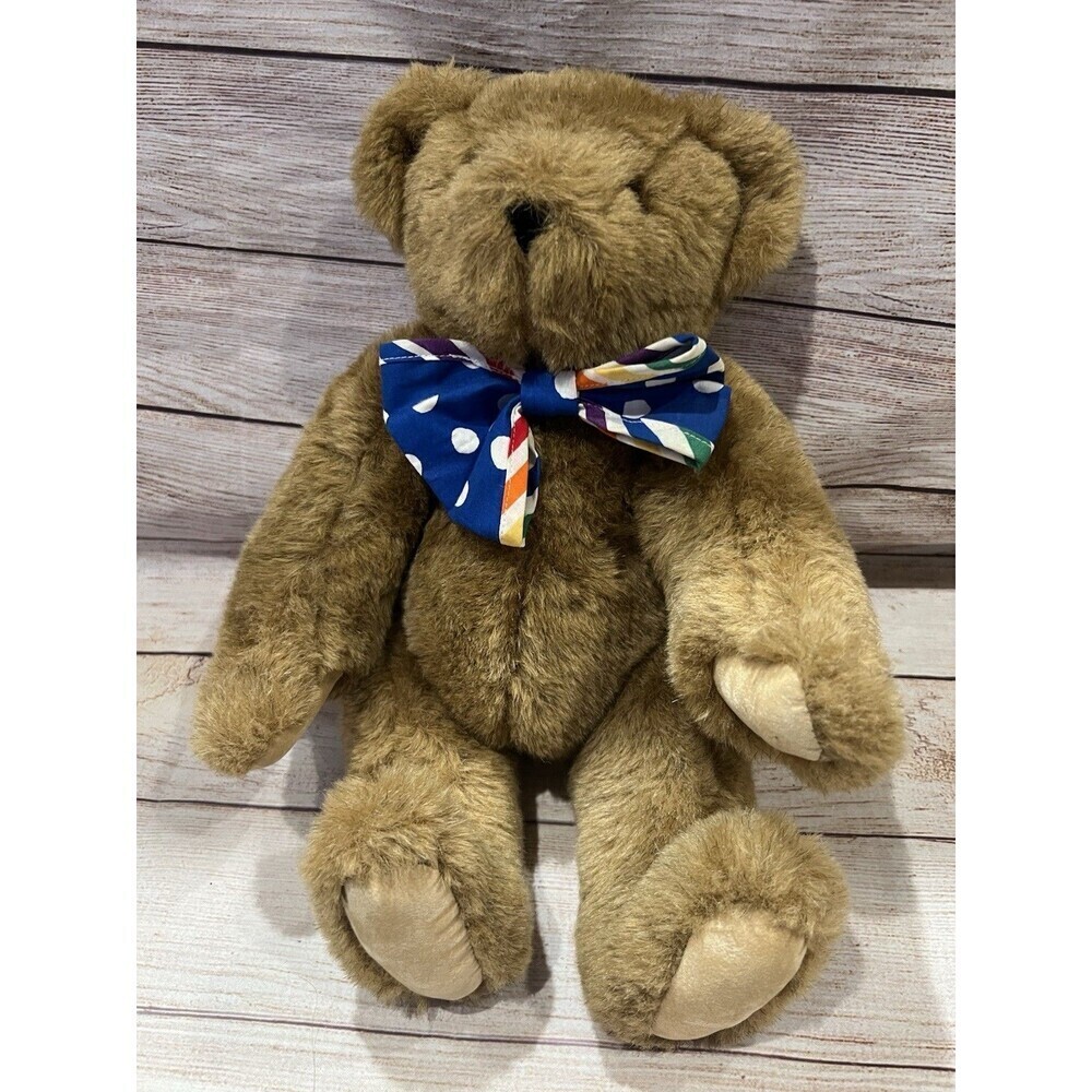Vermont Bear Plush Stuffed Animal Brown Movable Arms Legs